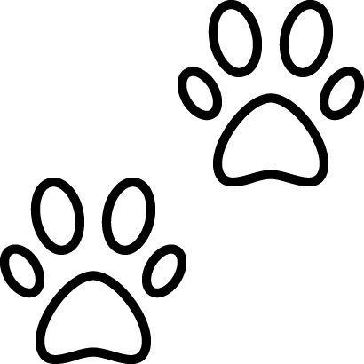 An icon of a dog's paw prints
